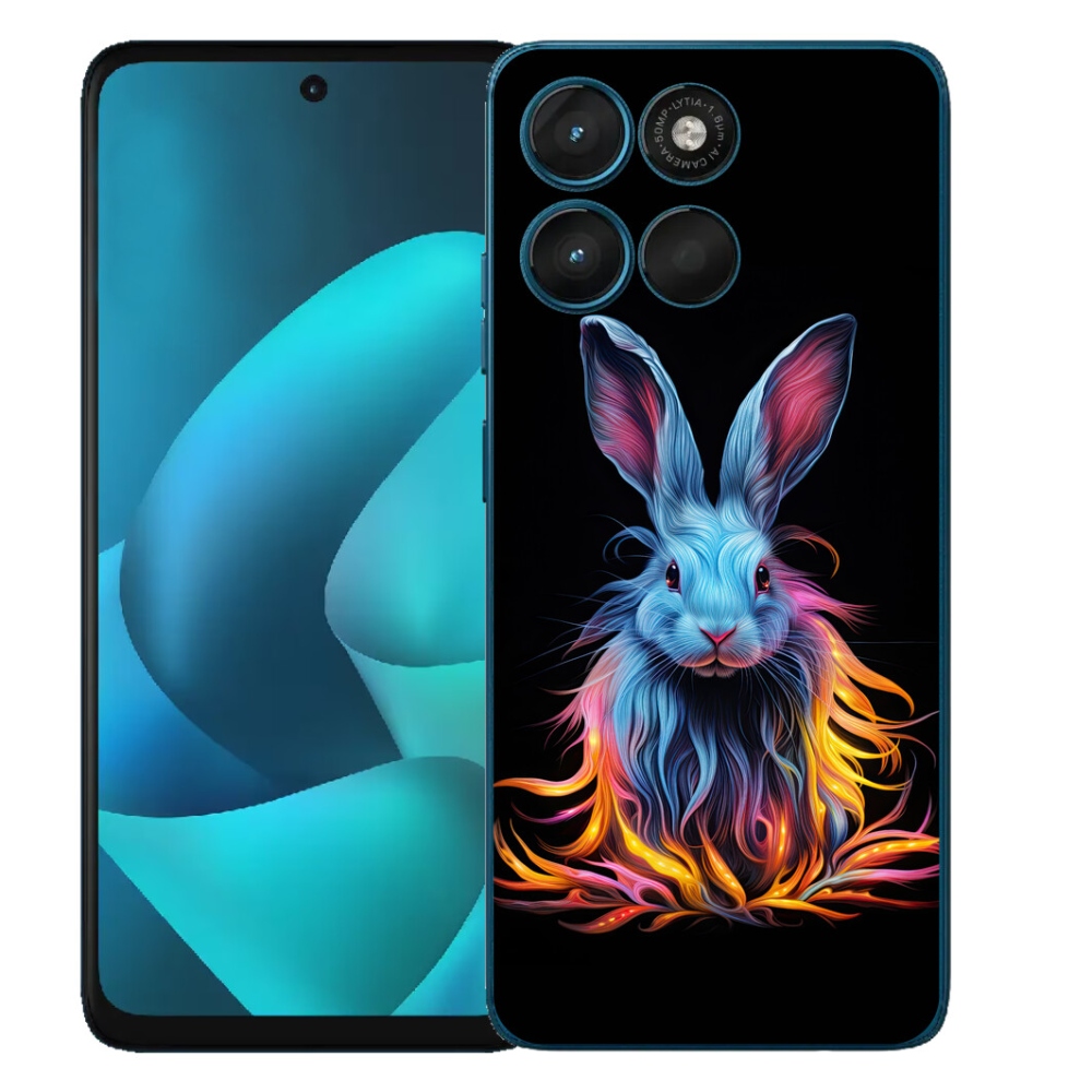 Gelový kryt mmCase na Motorola Moto G57 Power - abstraktní zajíc