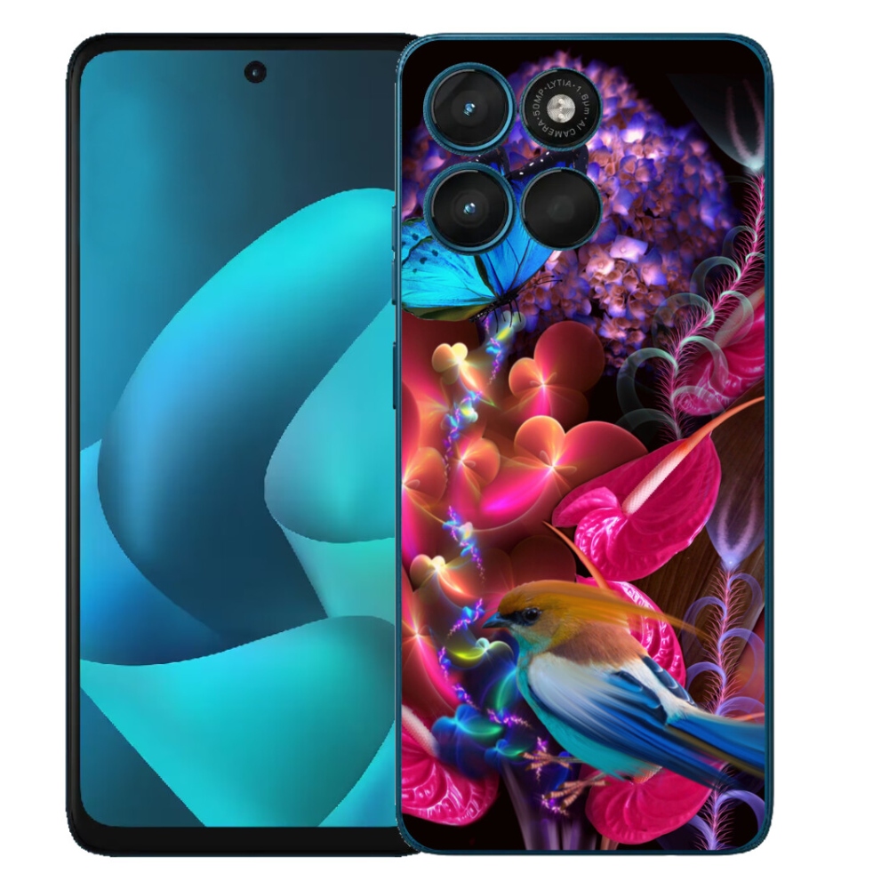 Gelový kryt mmCase na Motorola Moto G57 Power - barevné květiny