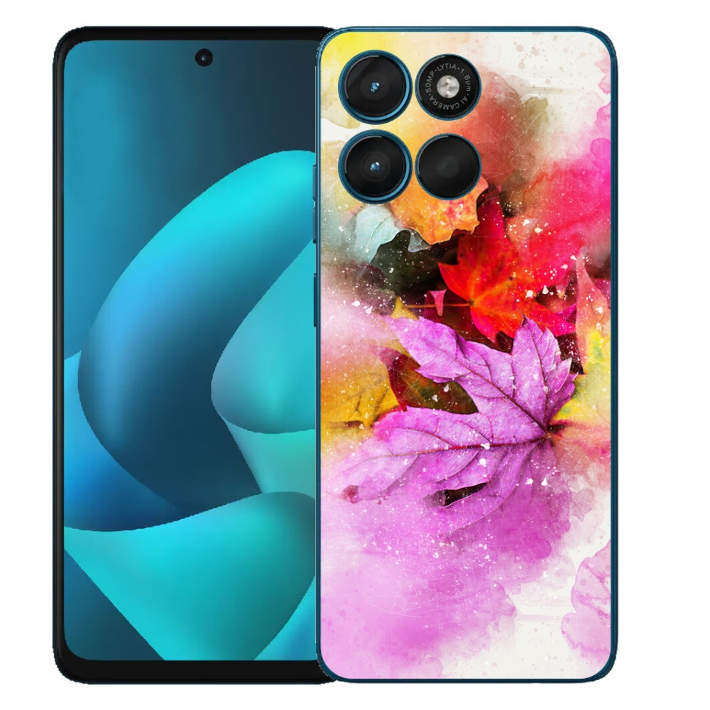 Gelový kryt mmCase na Motorola Moto G57 Power - barevné listy