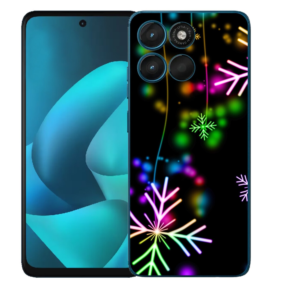 Gelový kryt mmCase na Motorola Moto G57 Power - barevné vločky
