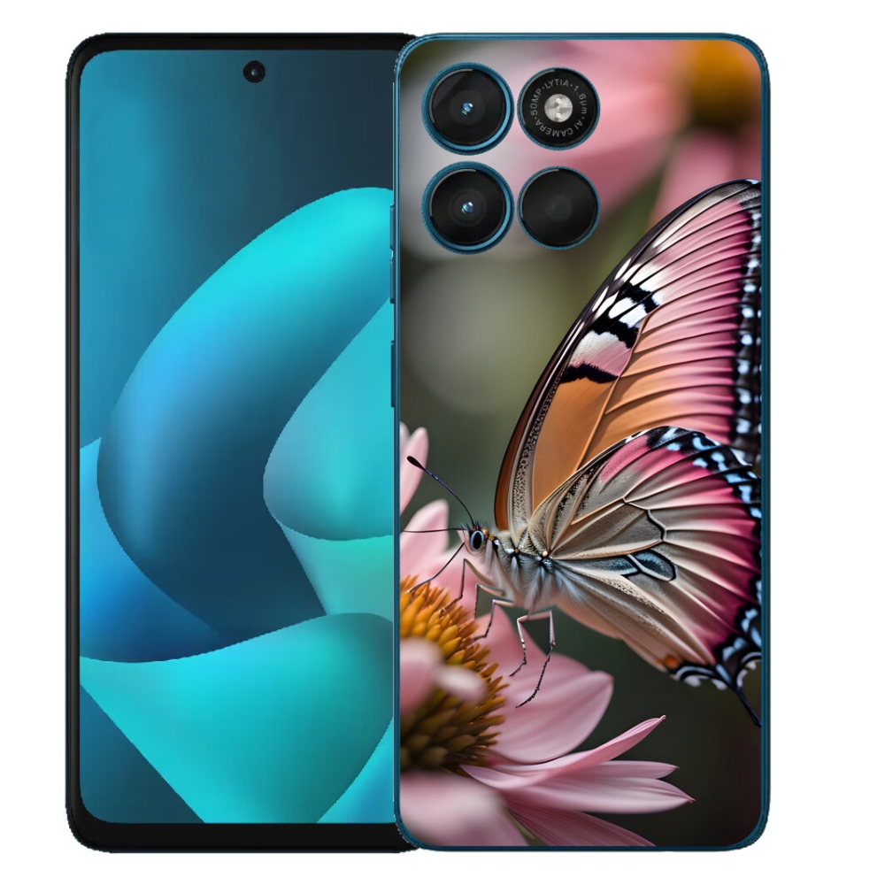 Gelový kryt mmCase na Motorola Moto G57 Power - barevný motýl