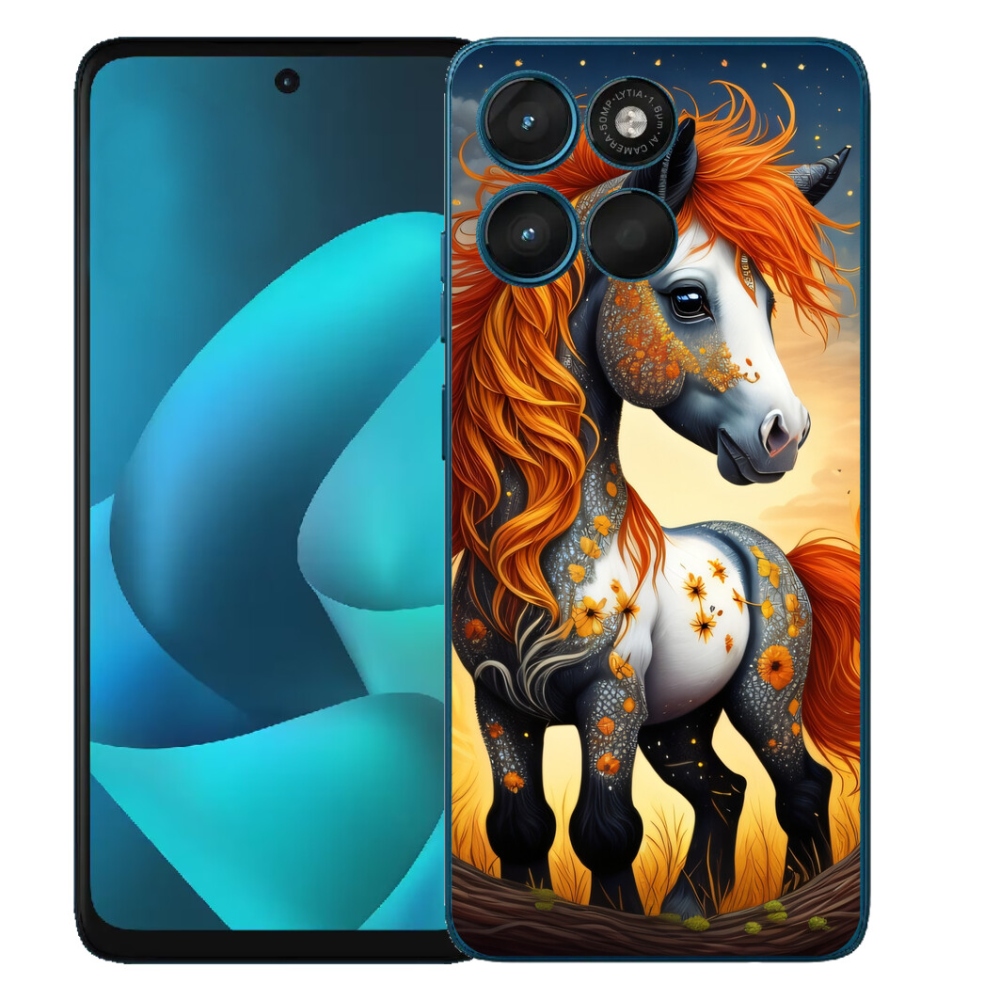 Gelový kryt mmCase na Motorola Moto G57 Power - barevný poník