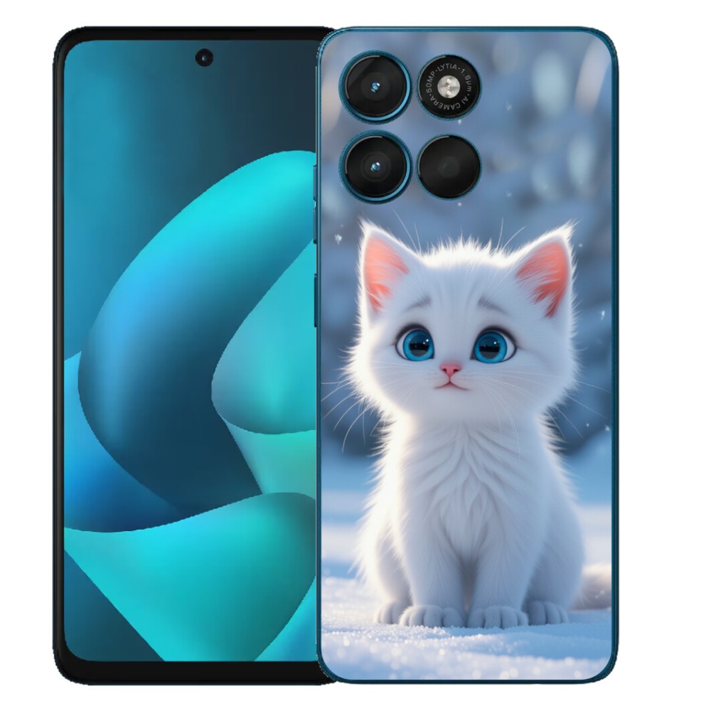 Gelový kryt mmCase na Motorola Moto G57 Power - bílé kotě 3