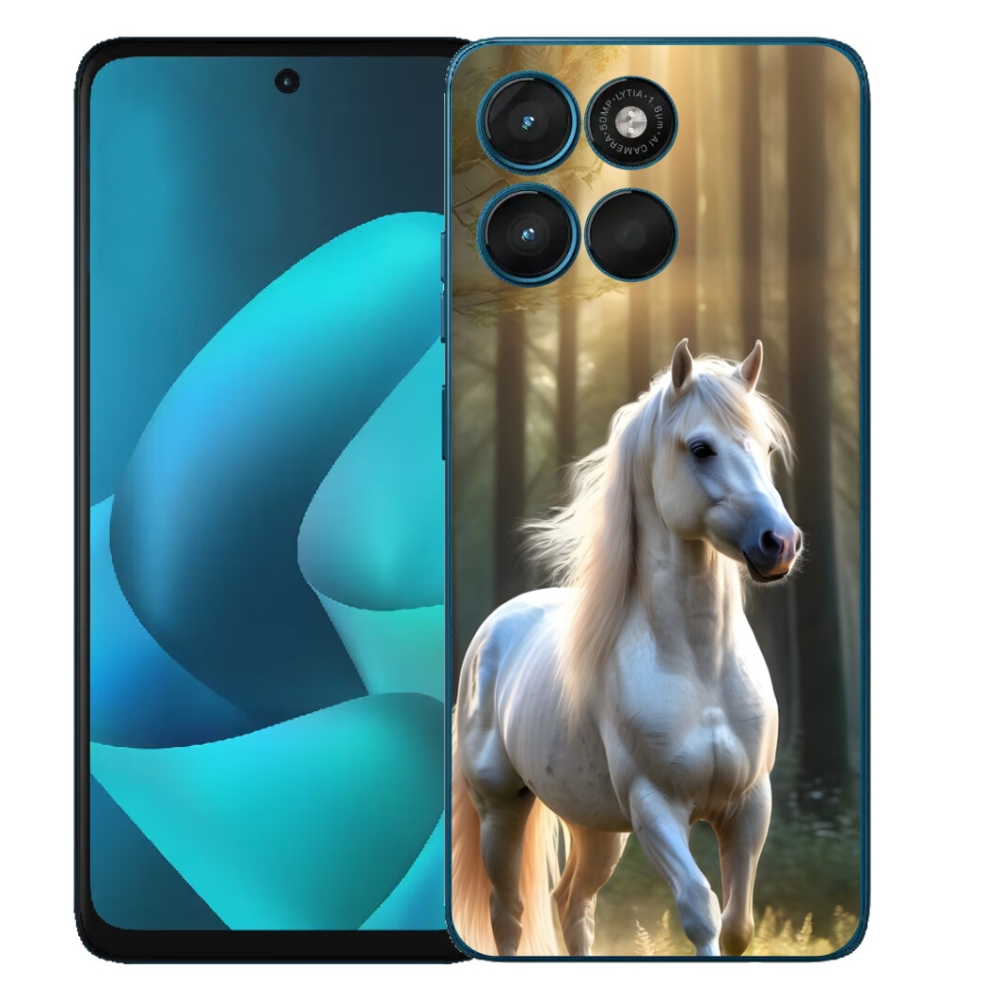 Gelový kryt mmCase na Motorola Moto G57 Power - bílý kůň 3