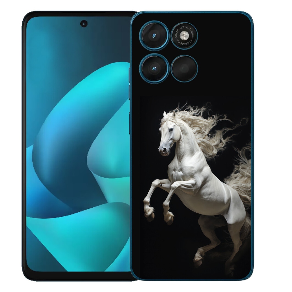 Gelový kryt mmCase na Motorola Moto G57 Power - bílý kůň 4