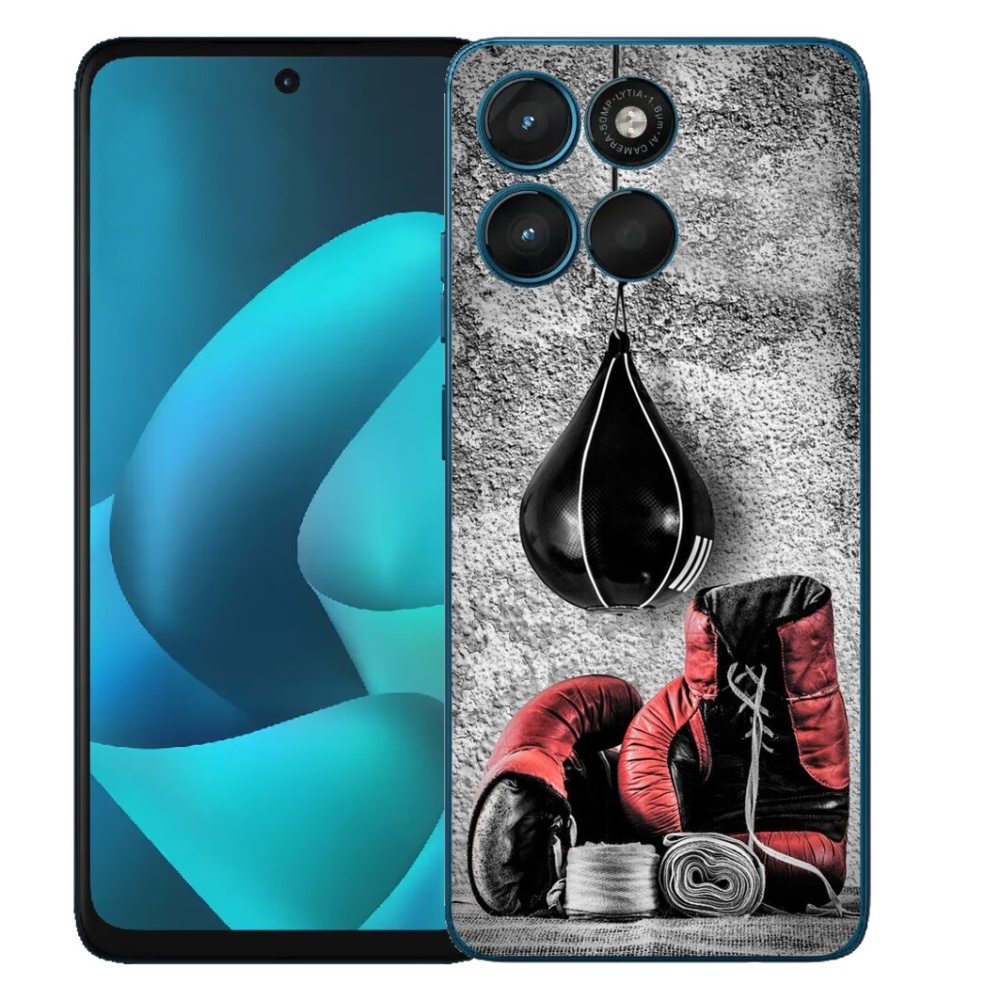 Gelový kryt mmCase na Motorola Moto G57 Power - boxovací pytel a rukavice