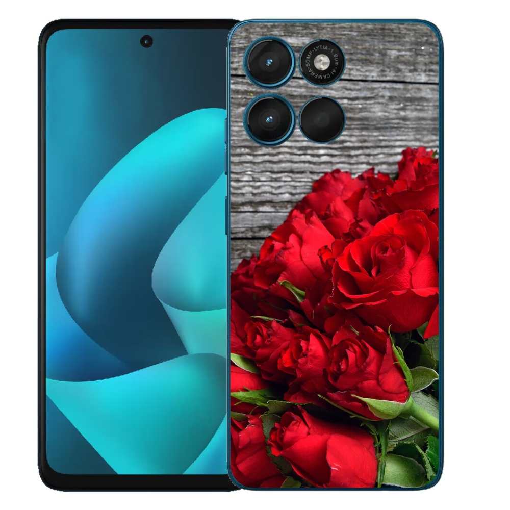 Gelový kryt mmCase na Motorola Moto G57 Power - červené růže