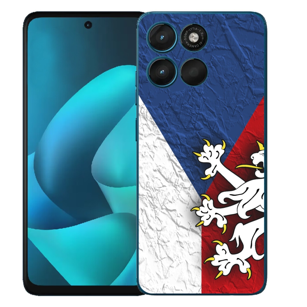 Gelový kryt mmCase na Motorola Moto G57 Power - česká vlajka 1