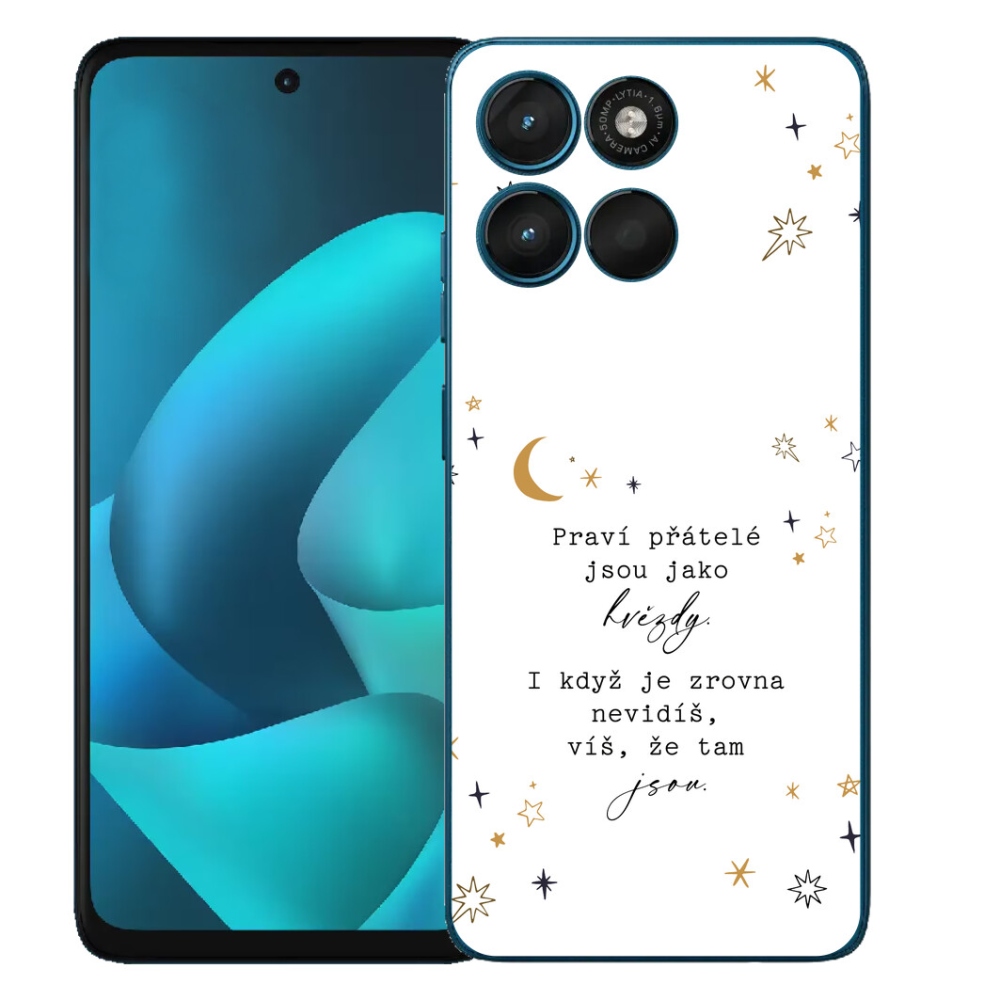 Gelový kryt mmCase na Motorola Moto G57 Power - citát 6 bílé pozadí
