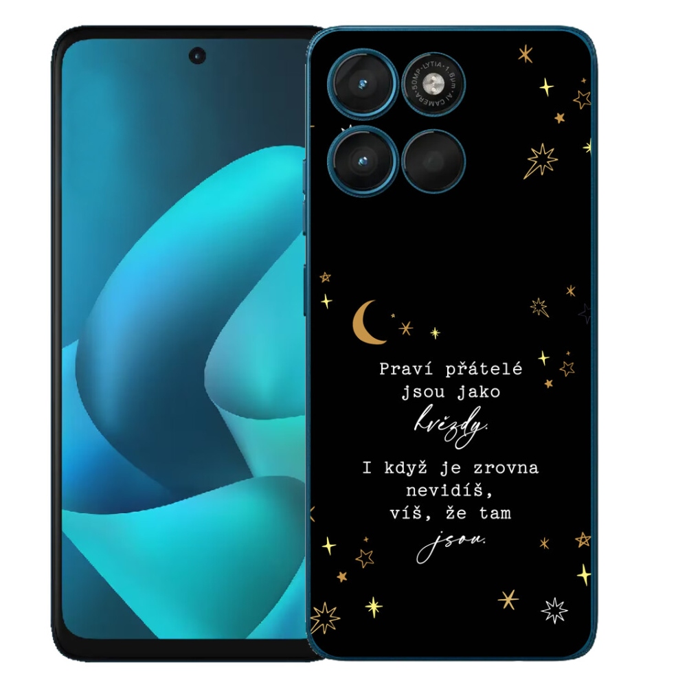 Gelový kryt mmCase na Motorola Moto G57 Power - citát 6 černé pozadí