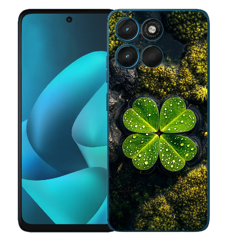 Gelový kryt mmCase na Motorola Moto G57 Power - čtyřlístek