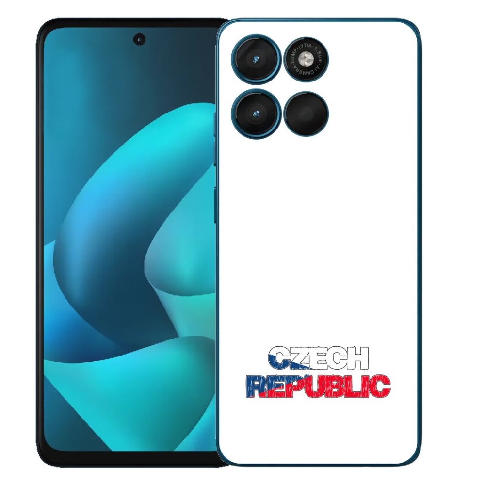 Gelový kryt mmCase na Motorola Moto G57 Power - Czech Republic bílé pozadí