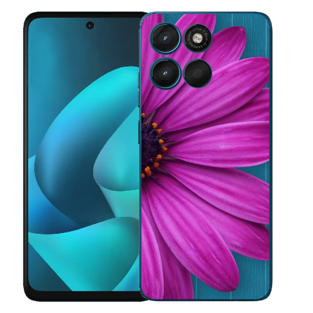 Gelový kryt mmCase na Motorola Moto G57 Power - fialová kopretina