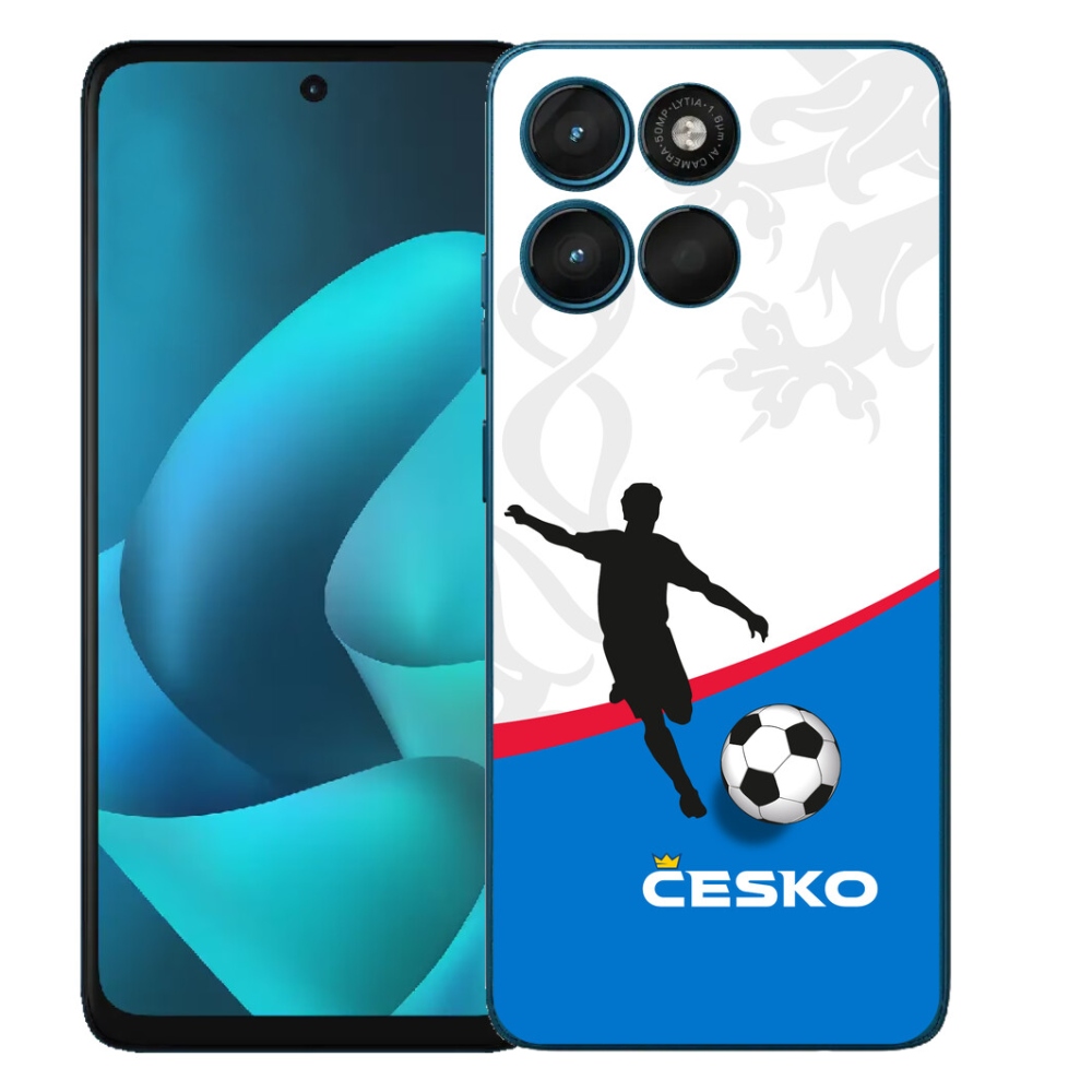 Gelový kryt mmCase na Motorola Moto G57 Power - fotbal Česko 1