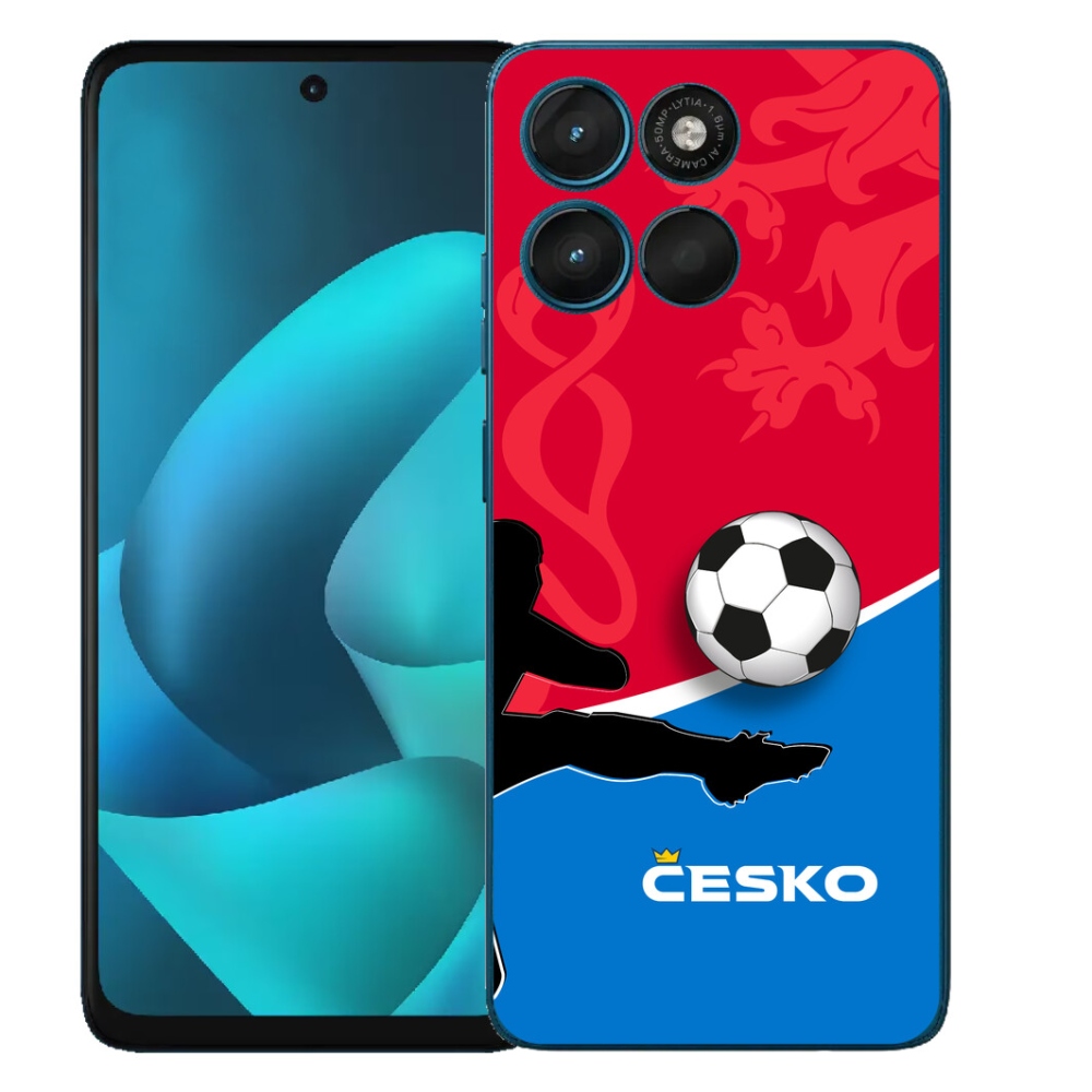 Gelový kryt mmCase na Motorola Moto G57 Power - fotbal Česko 2
