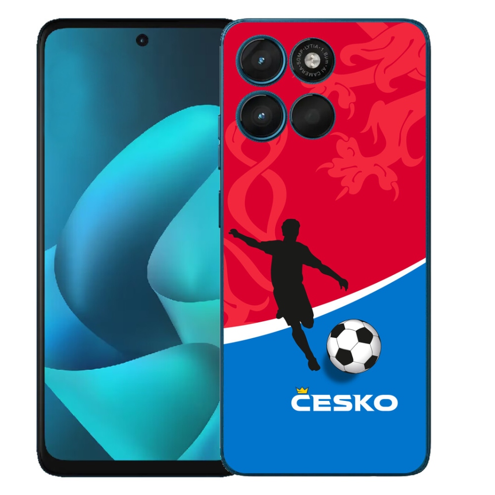 Gelový kryt mmCase na Motorola Moto G57 Power - fotbal Česko