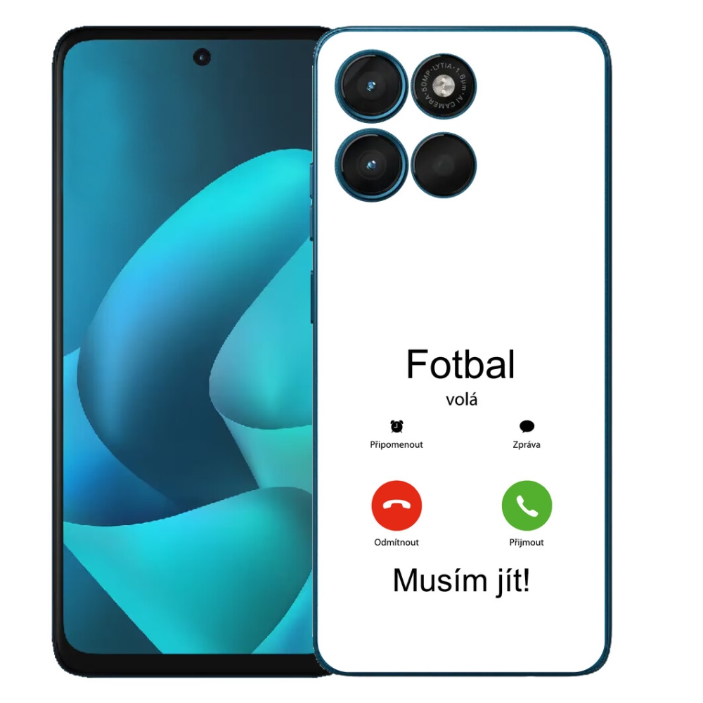 Gelový kryt mmCase na Motorola Moto G57 Power - fotbal volá bílé pozadí