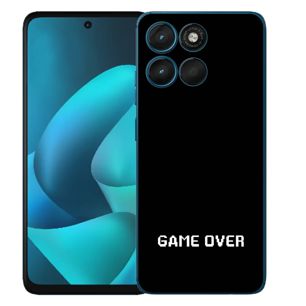 Gelový kryt mmCase na Motorola Moto G57 Power - game over černé pozadí