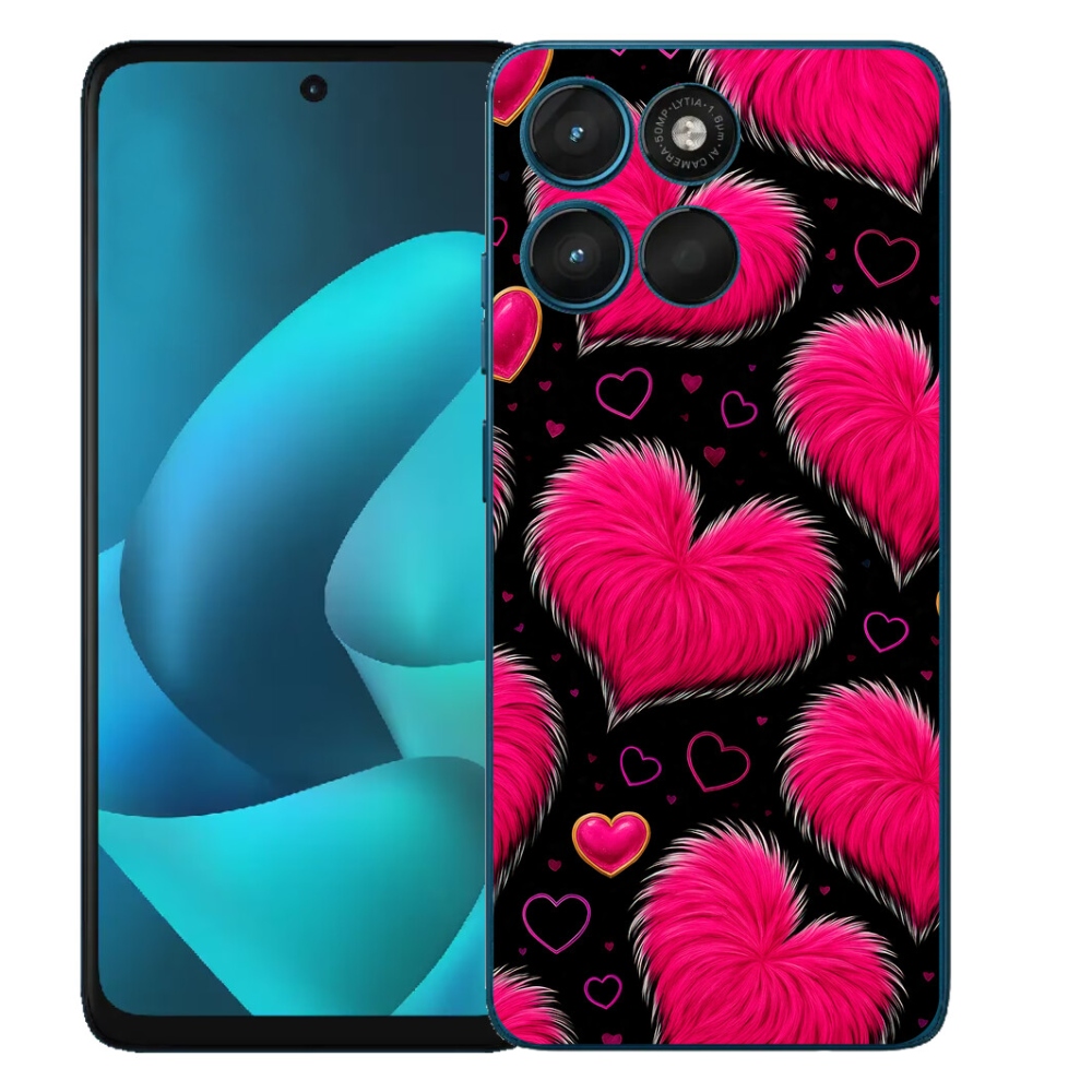 Gelový kryt mmCase na Motorola Moto G57 Power - hebká srdce