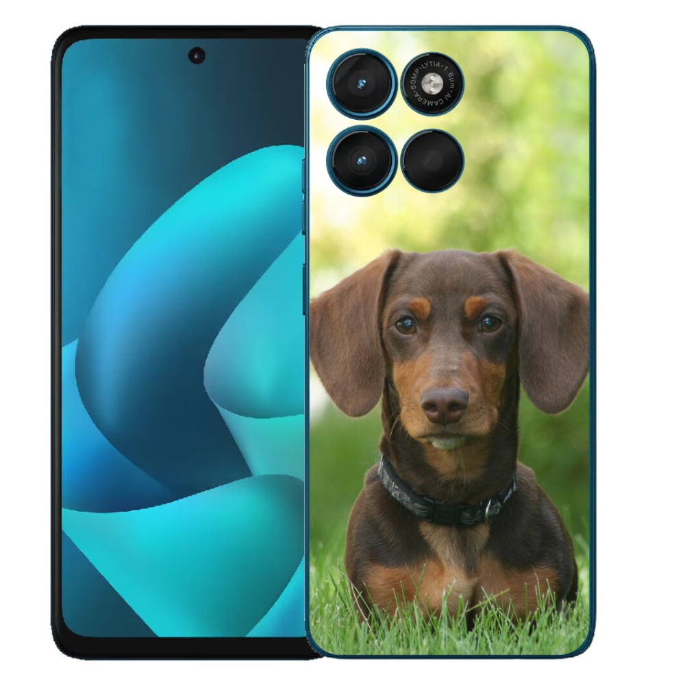 Gelový kryt mmCase na Motorola Moto G57 Power - hnědý jezevčík