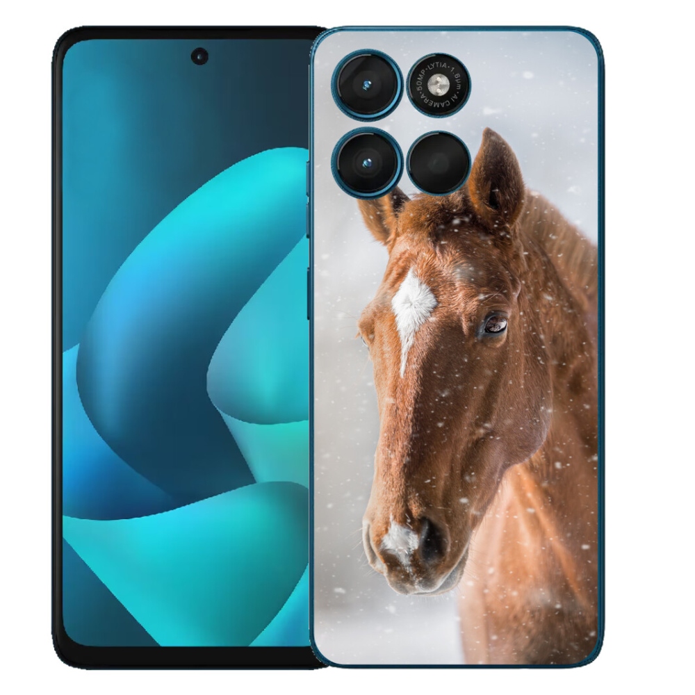 Gelový kryt mmCase na Motorola Moto G57 Power - hnědý kůň 2
