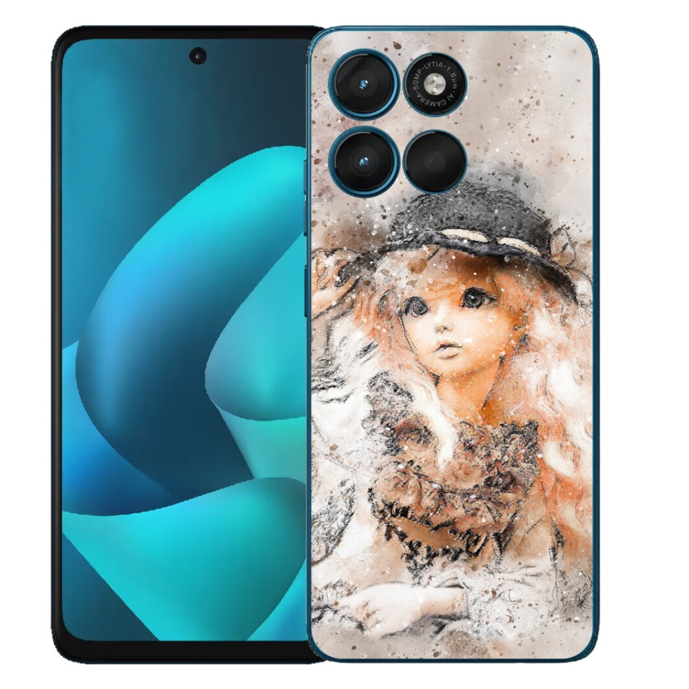 Gelový kryt mmCase na Motorola Moto G57 Power - holčička s kloboukem