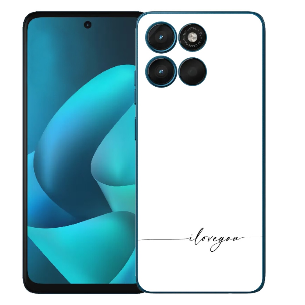 Gelový kryt mmCase na Motorola Moto G57 Power - I love you bílé pozadí