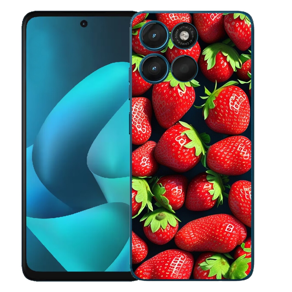 Gelový kryt mmCase na Motorola Moto G57 Power - jahody