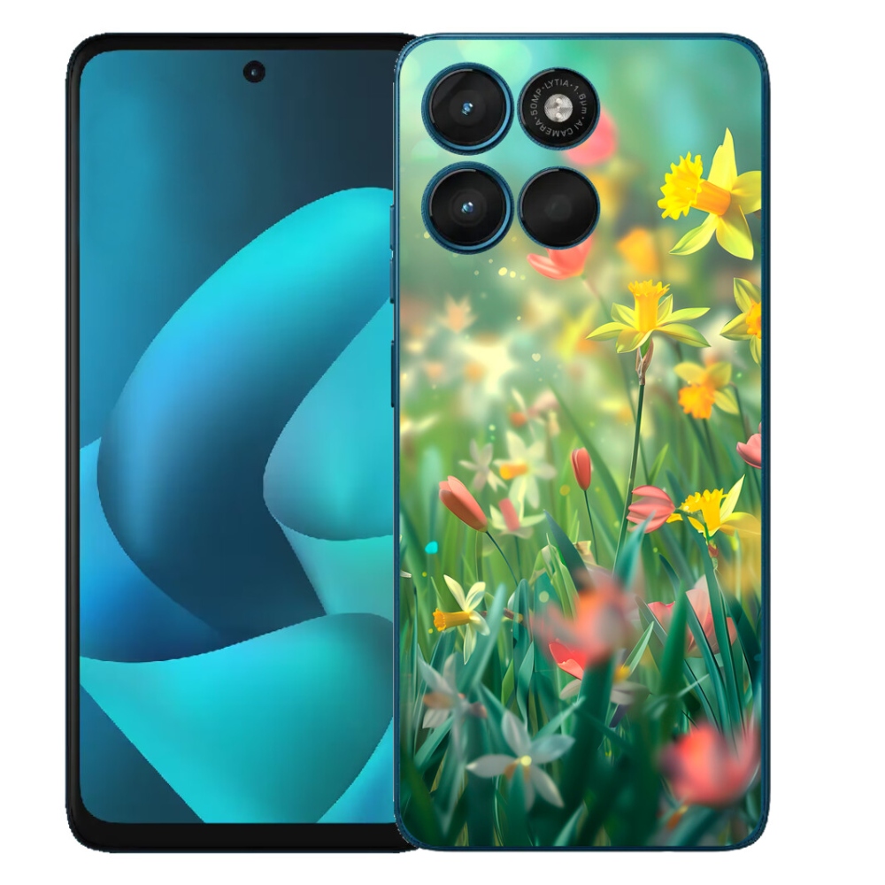 Gelový kryt mmCase na Motorola Moto G57 Power - jarní květy