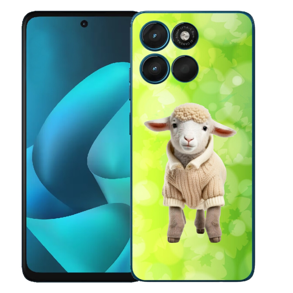 Gelový kryt mmCase na Motorola Moto G57 Power - jehně ve svetru