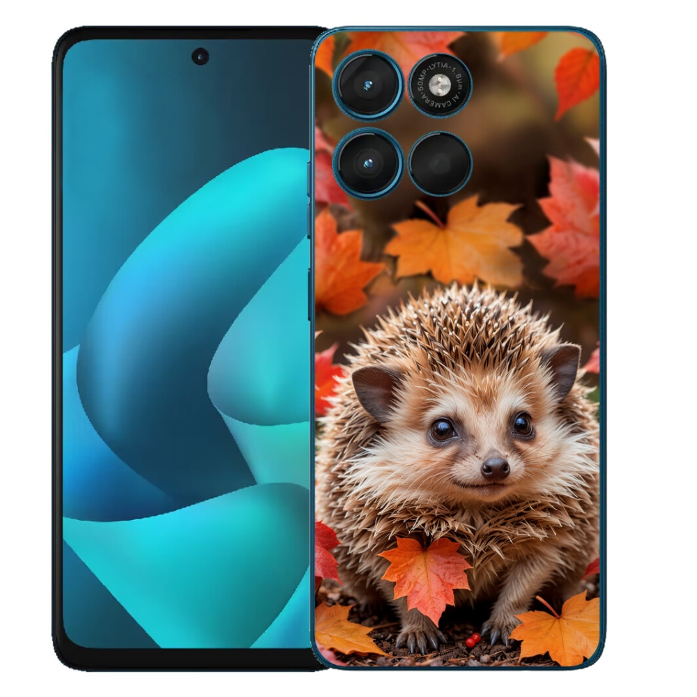 Gelový kryt mmCase na Motorola Moto G57 Power - ježek v listí