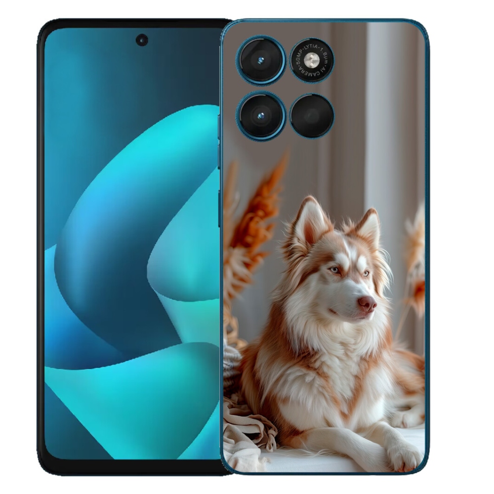 Gelový kryt mmCase na Motorola Moto G57 Power - klidný sibiřský husky