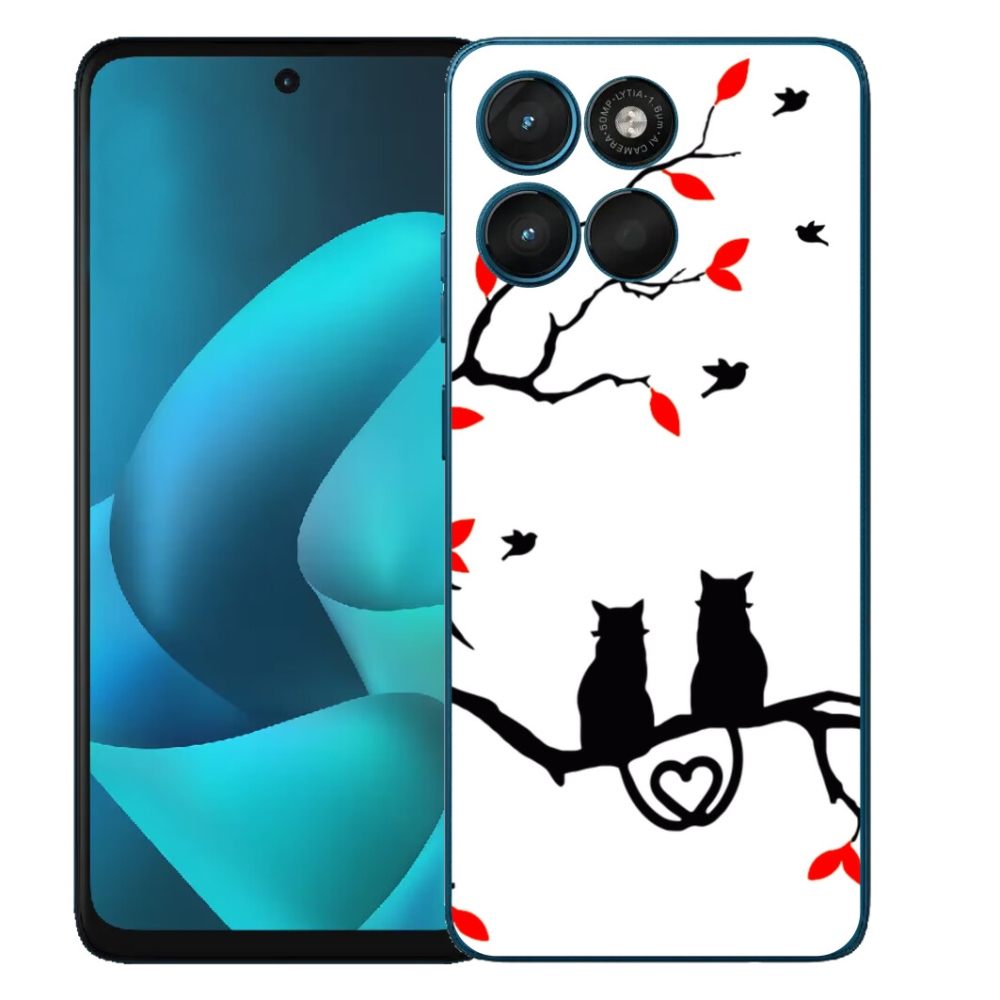 Gelový kryt mmCase na Motorola Moto G57 Power - kočičí láska
