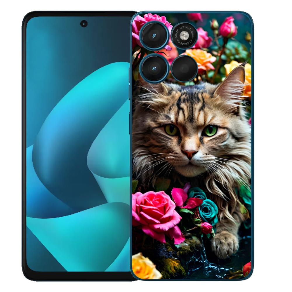 Gelový kryt mmCase na Motorola Moto G57 Power - kočíčí pohled 2