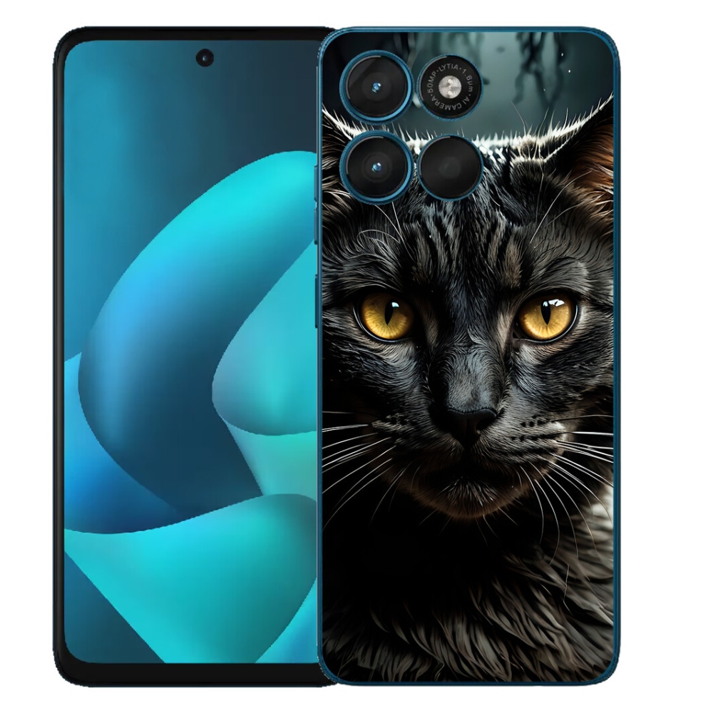 Gelový kryt mmCase na Motorola Moto G57 Power - kočičí pohled 3