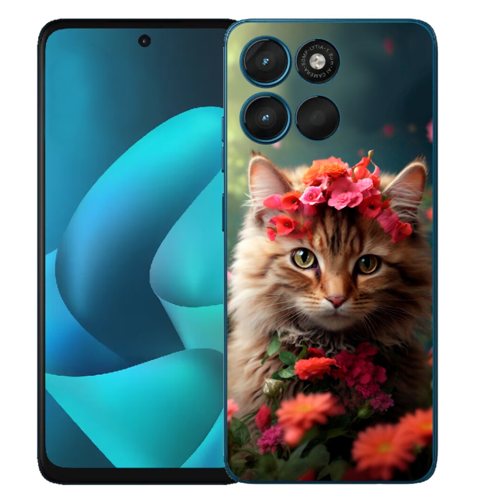 Gelový kryt mmCase na Motorola Moto G57 Power - kočíčí princezna