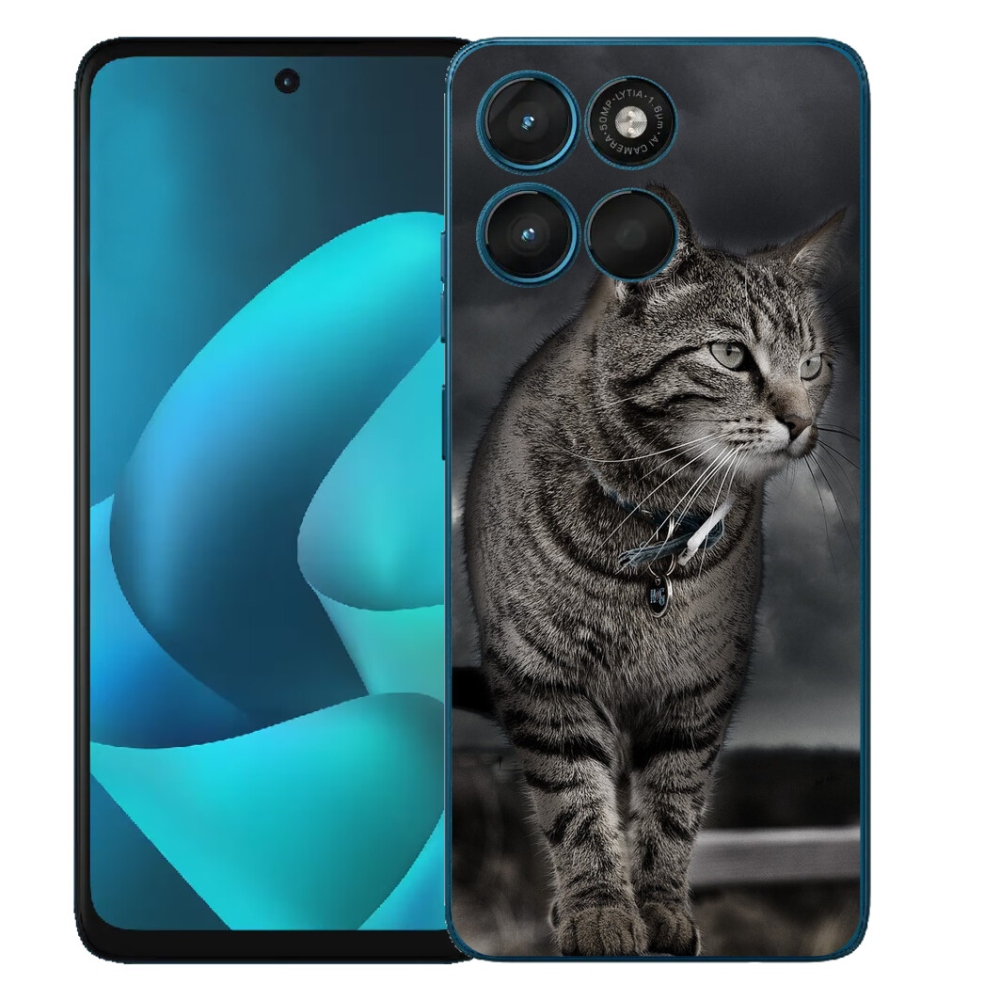 Gelový kryt mmCase na Motorola Moto G57 Power - kočka