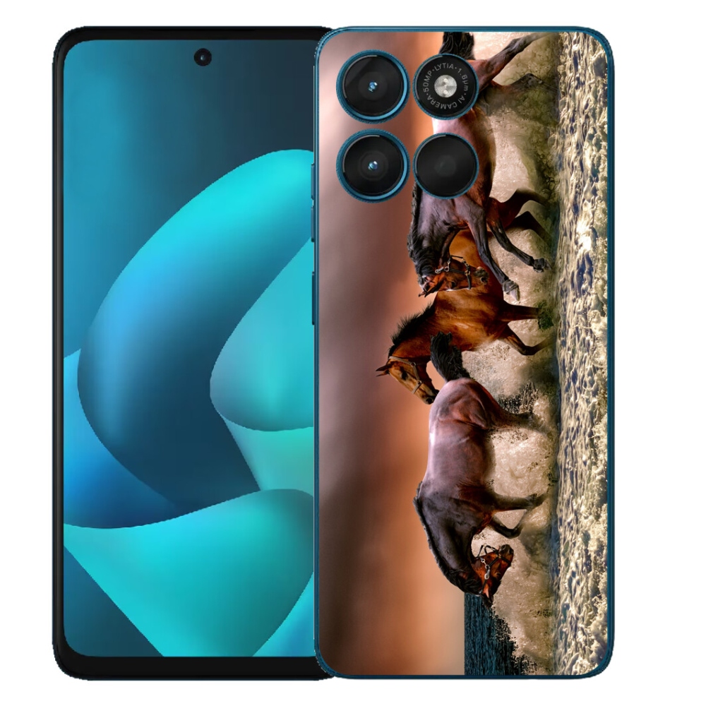 Gelový kryt mmCase na Motorola Moto G57 Power - koně 1
