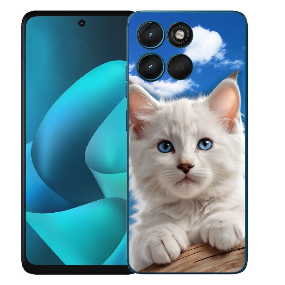 Gelový kryt mmCase na Motorola Moto G57 Power - kotě a oblaka
