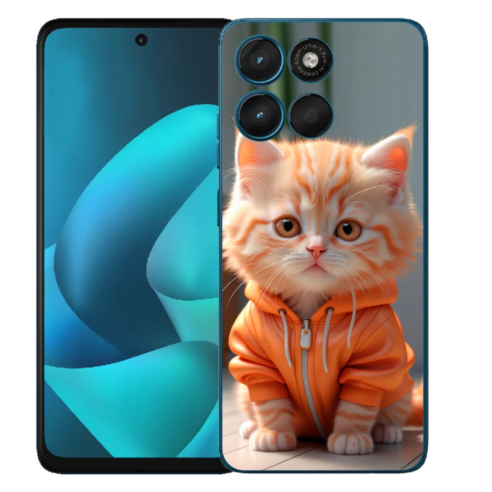 Gelový kryt mmCase na Motorola Moto G57 Power - kotě v mikině
