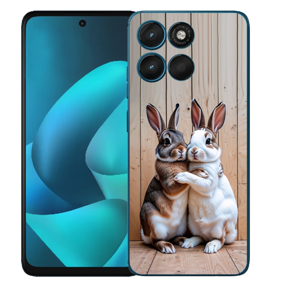 Gelový kryt mmCase na Motorola Moto G57 Power - králičí pár