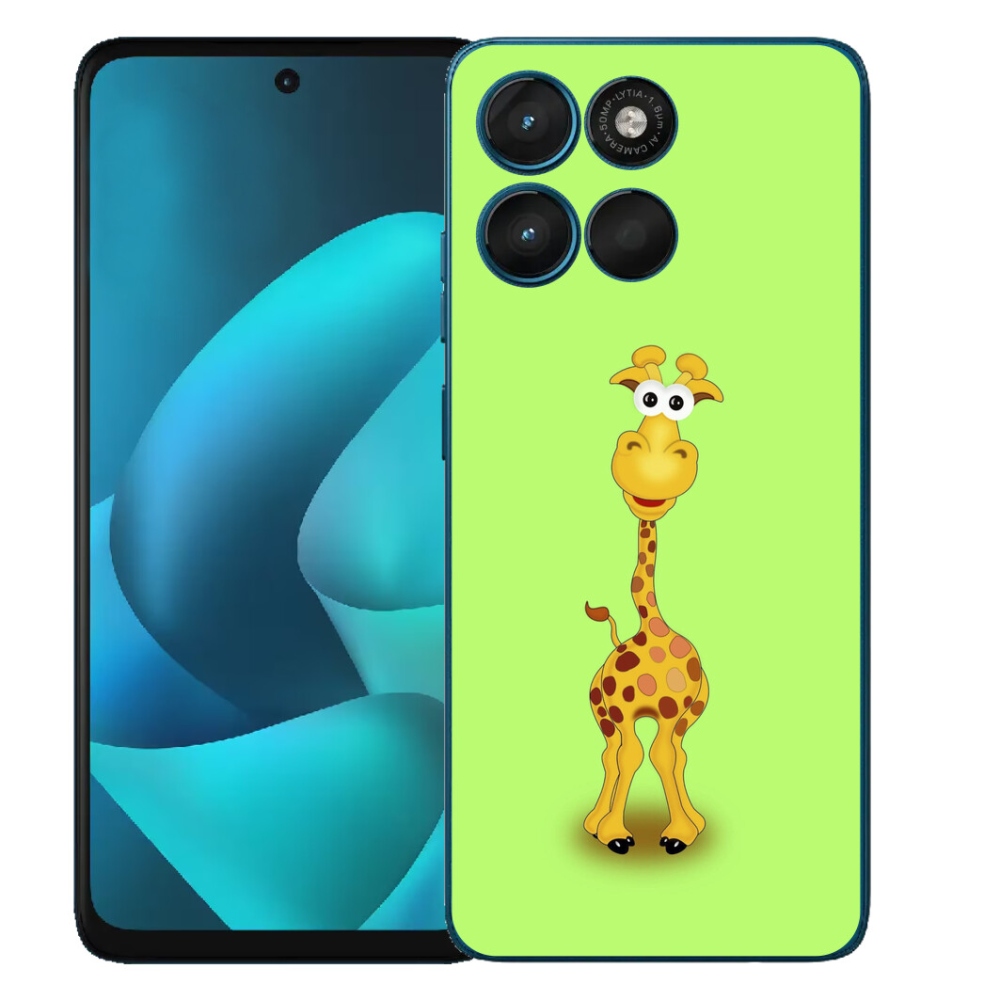 Gelový kryt mmCase na Motorola Moto G57 Power - kreslená žirafa