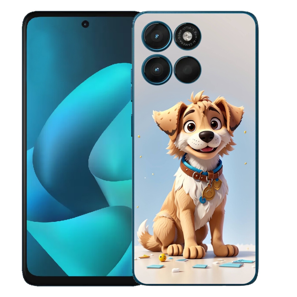 Gelový kryt mmCase na Motorola Moto G57 Power - kreslené štěně