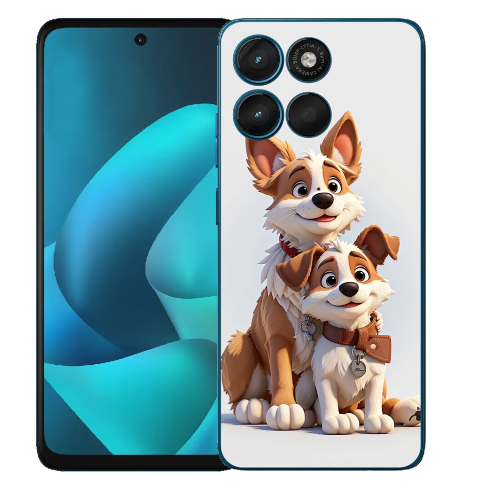 Gelový kryt mmCase na Motorola Moto G57 Power - kreslení psi