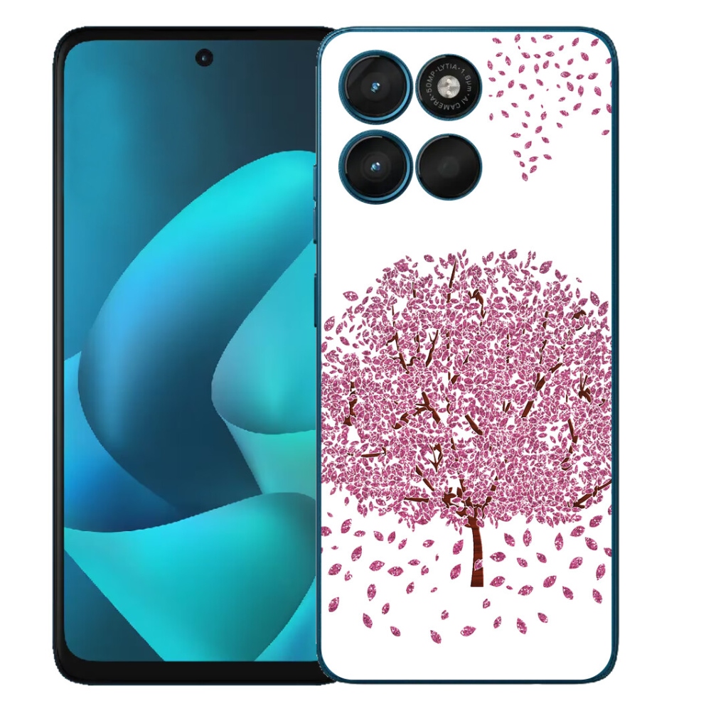 Gelový kryt mmCase na Motorola Moto G57 Power - kreslený strom s listy