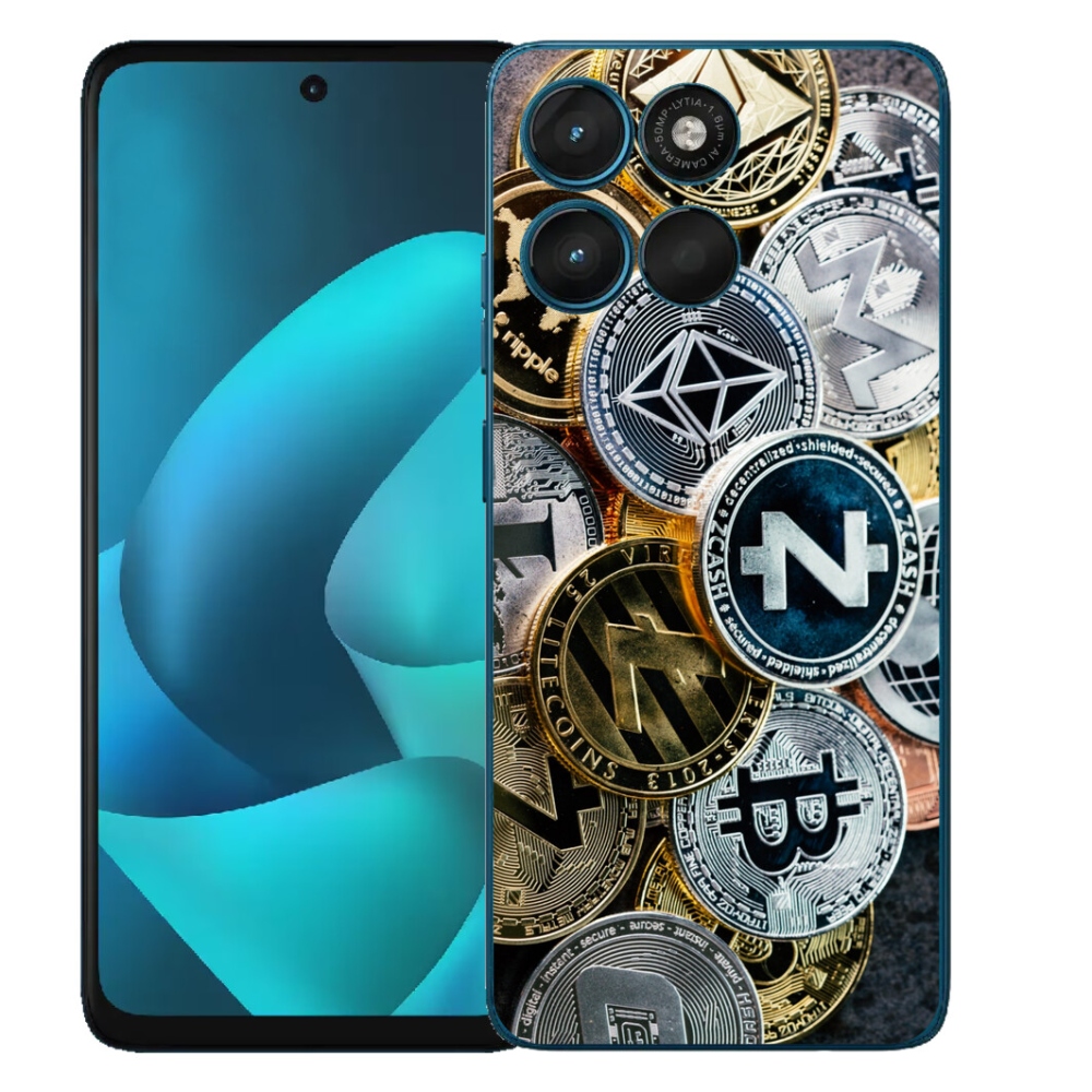 Gelový kryt mmCase na Motorola Moto G57 Power - kryptoměny
