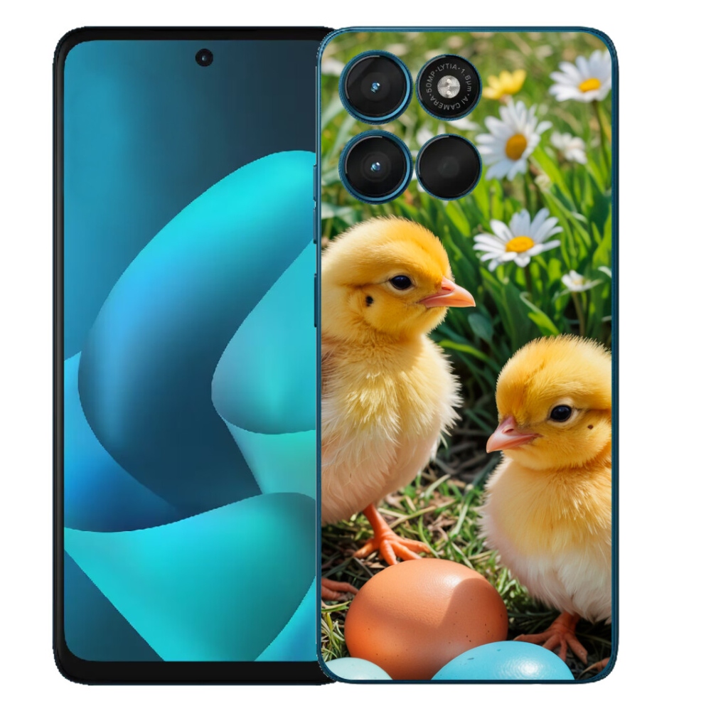 Gelový kryt mmCase na Motorola Moto G57 Power - kuřátka