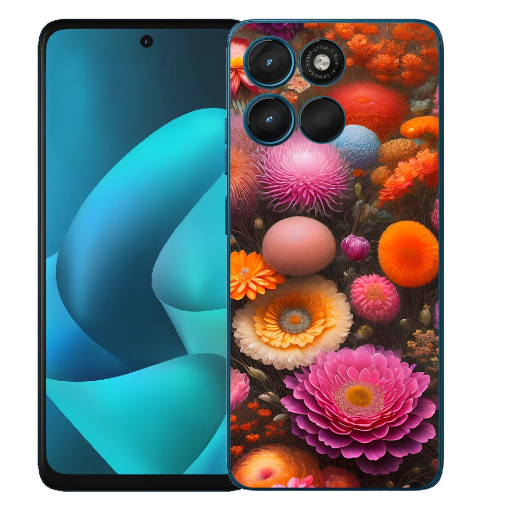 Gelový kryt mmCase na Motorola Moto G57 Power - květinová kompozice