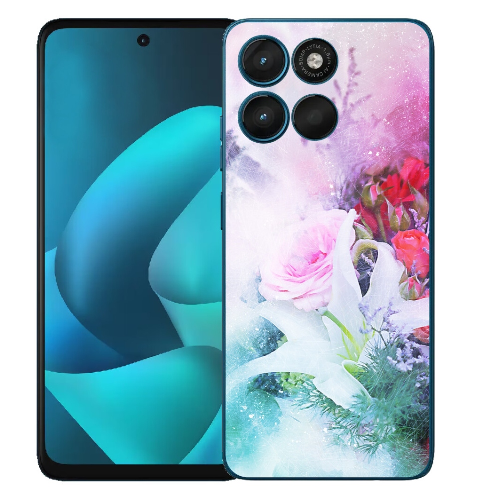 Gelový kryt mmCase na Motorola Moto G57 Power - květiny 4