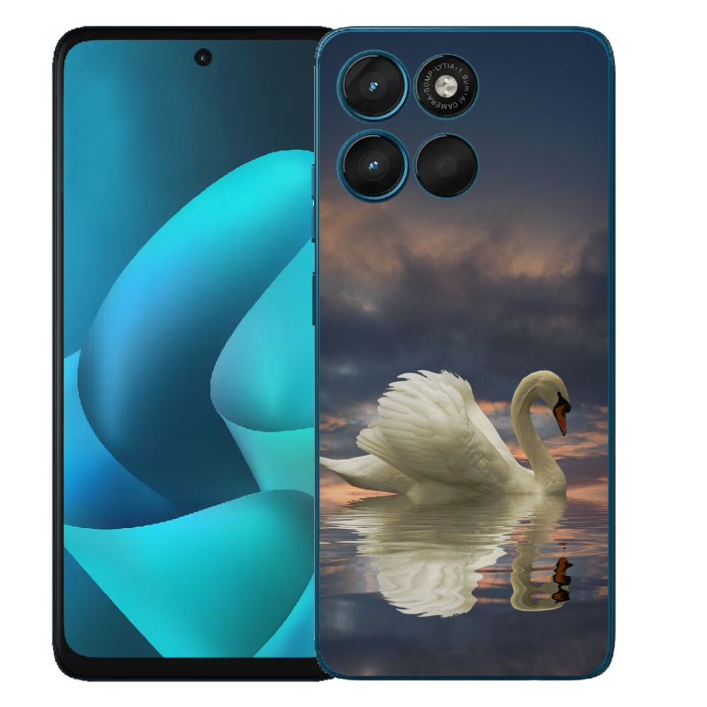 Gelový kryt mmCase na Motorola Moto G57 Power - labuť